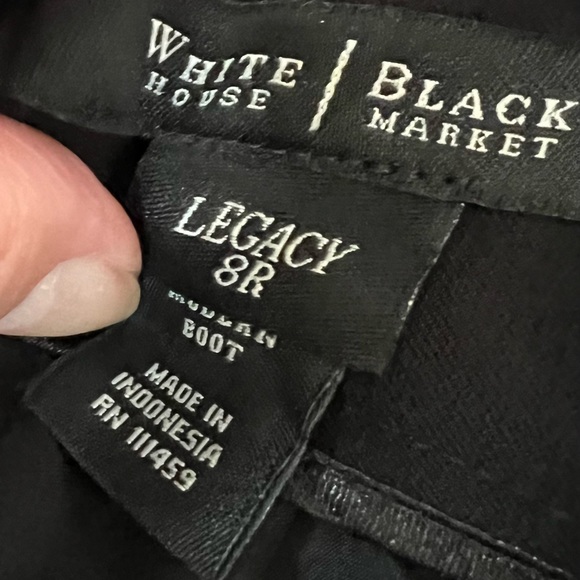 WHITE HOUSE BLACK MARKET Legacy Modern Boot Black Pants - Picture 2 of 2